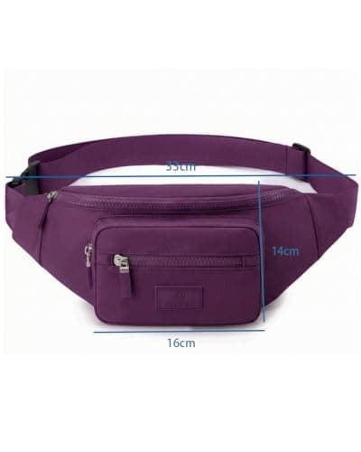 Bumbags for Ladies Bum Bag Fanny Pack Women Waist Pack Lightweight Adjustable for Running Walking Hiking Jogging (deep Purple) — view 5