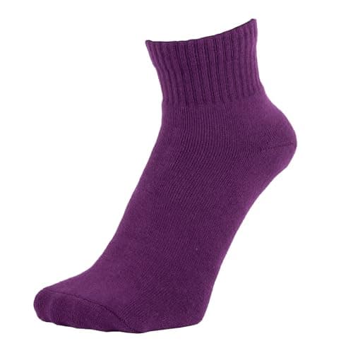 ZAKIRA Combed Cotton Terry Trainer Socks, 6-10 (UK), Purple — view 2