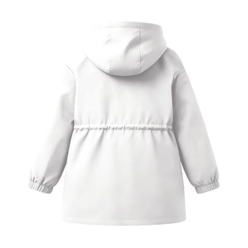 White Girls Waterproof Jacket Windproof Hooded Raincoat Outdoor 11 Years — view 5