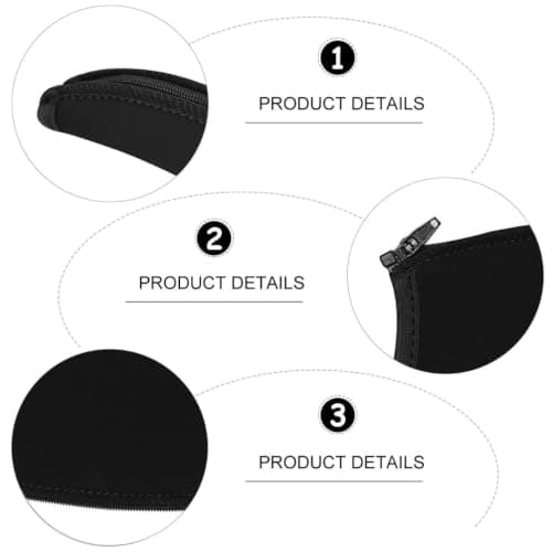 SEWACC 3pcs Neoprene Headband Pads with Zipper for Noise-cancelling Ii Headphones Headbeam Cover Protector Black — view 3