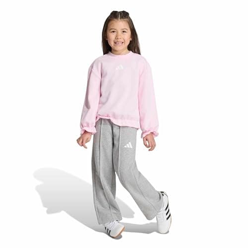 adidas Girl's Seasonals Ruffles Sweatset Little Girls Track_Suit, clear pink/white, 3-4 Years — view 3
