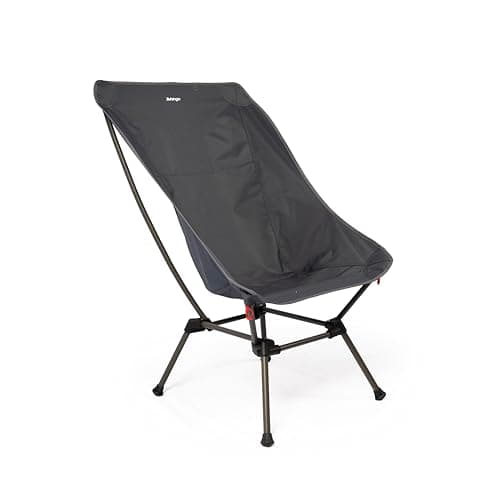 Vango Micro Lux Tall Camping Chair – Oversized Compact Folding Chair with Tall Back, Heavy Duty 180kg Steel Frame, Durable Endure Fabric, Carry Bag Included for Camping & Outdoor Use (India Ink)