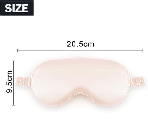 Sleep Mask for Adults - Satin Eye Mask for Night Sleep, Travel & Nap - Super Soft, Blackout, Anti-Allergy Eye Cover for Women & Men (Light Pink) — view 2