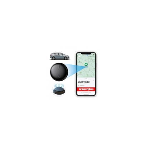 GPS Tracker for Vehicles Compatible with iOS and Android,Magnetic Car GPS Tracker No Monthly Fee,Global Real-Time Tracking Hidden Car/Bikes/Luggage/Pets Tracker【Apple MFi Certified + Google Find Hub】