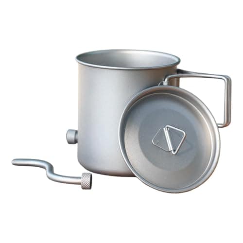 Water Bottle - 420ml Titanium Hiking Camping Kettle With Spout
