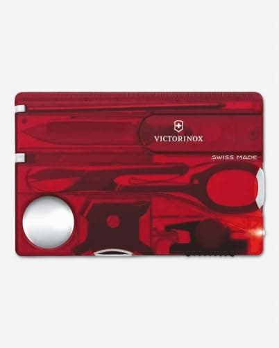 Victorinox Swiss Card Lite Multitool, 13 Functions, LED, Red Transparent — view 5