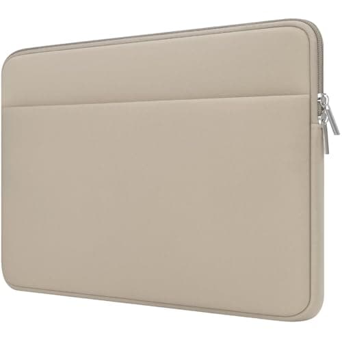 HEDUGO Laptop Sleeve Bag Compatible with 15 to 16 inches MacBook HP Asus Acer with Zipper Accessory Pocket Padded Computer Pouch Cover Protective for 15” to 16” Laptop,Khaki