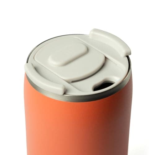 Nudge Innovations Duet: Magnetic Stackable Water Bottle and Insulated Coffee Cup, 600ml/340ml, Recycled Stainless Steel, BPA-Free Plastic, Fits Standard Cup Holder, Sunny Coral — view 3