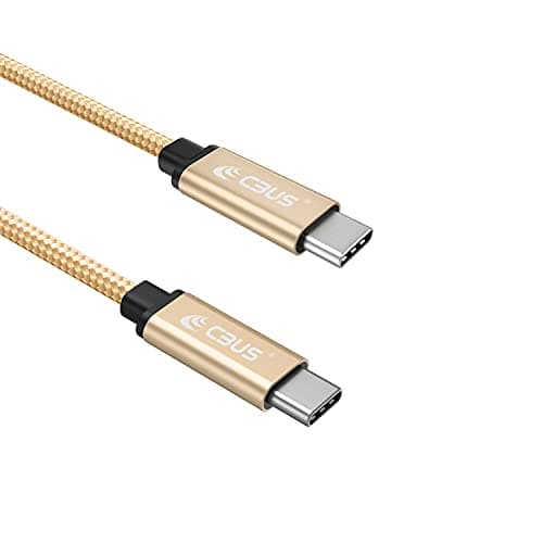 CBUS Heavy-Duty Braided USB C to USB C Charger Cable (Beige Gold, 2m) — view 3