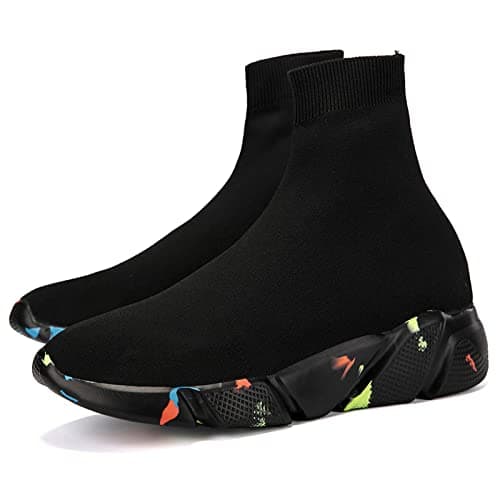 CERYTHRINA Athletic Walking Shoes Knit Weave Mesh Socks Running Shoes Lightweight Breathable Fashion Sneakers Road Fitness Train Dance Gym Casual Platform Loafers Camouflage 45 — view 4