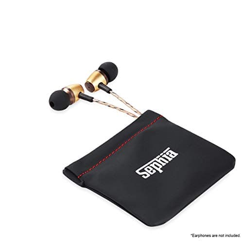 Betron Earphone Case, Small Soft Carry Pouch for Earbuds and In-Ear Headphones, Protective Travel Holder in Black — view 3
