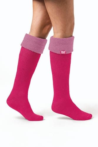 HEAT HOLDERS - Ladies Winter Thermal Boot Socks in 4 colours 4-8 UK 37-42 eur (4-8 UK, Mulberry Pink) — view 2