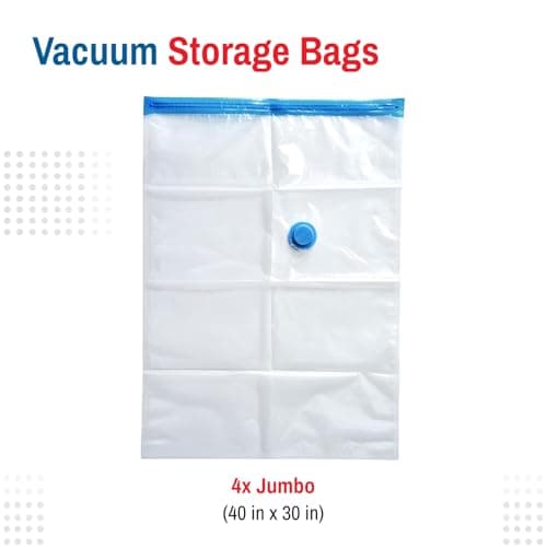 Spacesaver Vacuum Storage Bags for Clothes with Hand Pump, Jumbo, 4 Pack — view 3