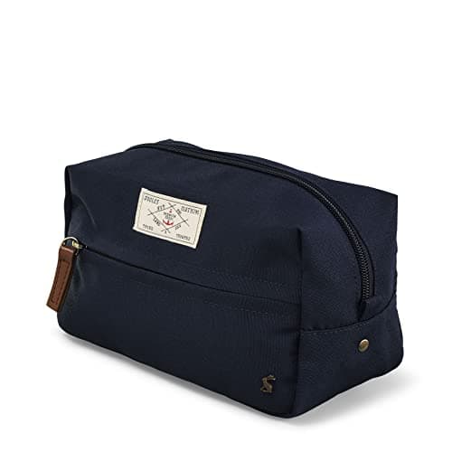 Joules Luxury Trolley Coast Collection His & Hers Softside Travel Wash Bag, Toiletries, Cosmetic Bathroom Organiser, French Navy