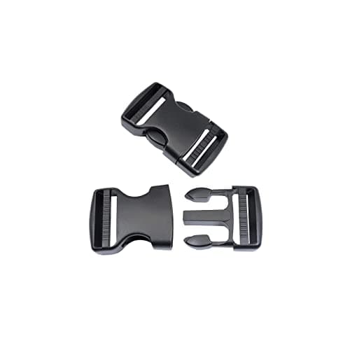 Baikeen Quick Side Release Buckles 38mm Heavy Duty Plastic Buckle Clips Snap Clasp Backpack Replacement Buckle Dual Adjustable No Sewing for strap(38mm,2sets)