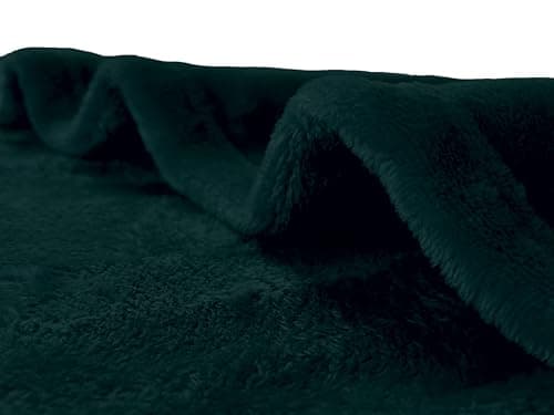 Bear&Panda Flannel Fleece Throw Blanket, Emerald Green, 127 x 152 cm — view 4