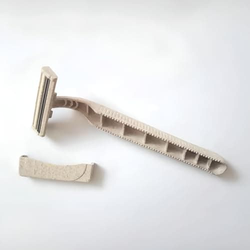 Disposable Razors Bulk for Men & Women – Twin Blade Unisex Shavers – Eco-Friendly, Biodegradable, Non Toxic, Made from Recycled Wheat Straw 100 count — view 6
