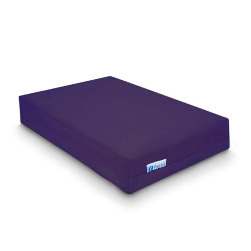 Yogan Head Cushion/Headpad (2") for Yoga/Pilates | Organic Cotton Outer Cover (Removable & Washable)| Inner Cover with Recycled Fiber Filling | 30x20x5 cm (Royal Purple)