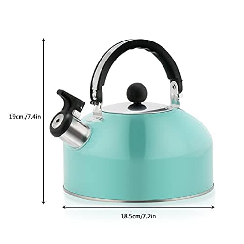 Aramox Camping Whistling Tea Kettle, 1.5L Capacity (Sky Blue) — view 5