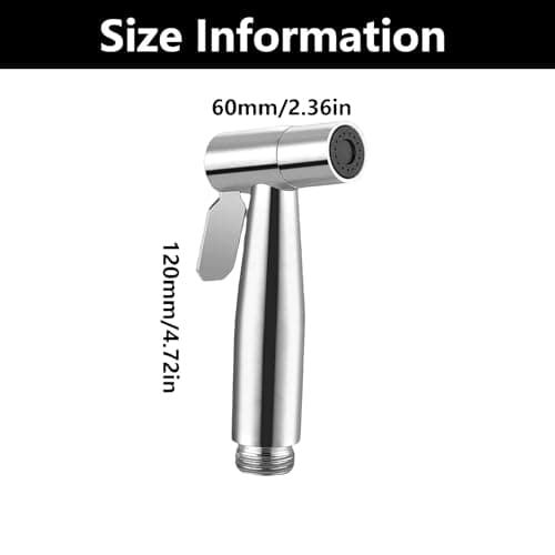 Hand Held Bidet Sprayer, Stainless Steel Portable Bidet Sprayer, Bidet Attachment for Toilet, for Bathroom Personal Hygiene Cloth Diaper Cleaning — view 2