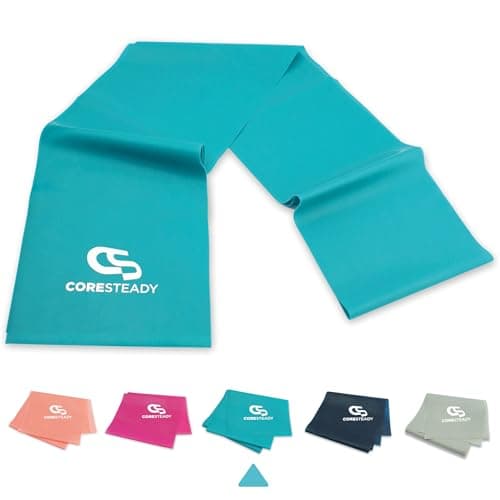 Coresteady Resistance Band For Men & Women - Exercise Band to Build Strength, Flexibility, Muscle & Tone - For Fitness, Stretching, Pilates, Physio & Yoga - With Exercise e-Guide