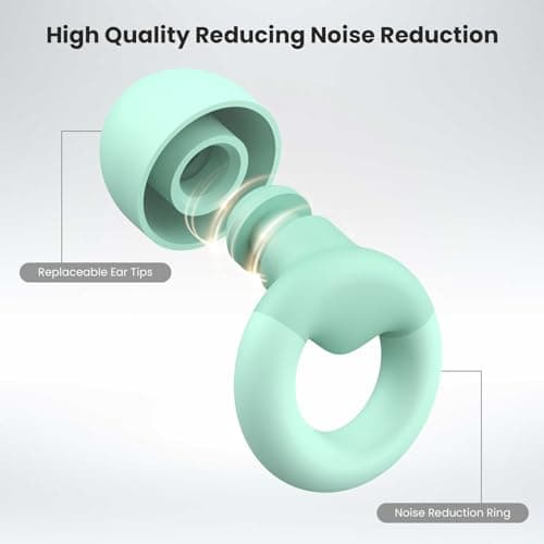 JUSTRVN Ear Plugs for Sleeping, 2 Pairs of Reusable Earplugs for Noise Reduction 25dB-30dB with 8 Ear Tips, Soft Hearing Protection Ear Plugs for Concert,Noise Sensitivity, Study & Work — view 3