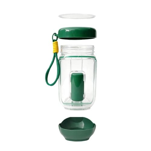Salad Jar - Leak-Proof Reusable - with Dressing Cup and Fork Travel Set