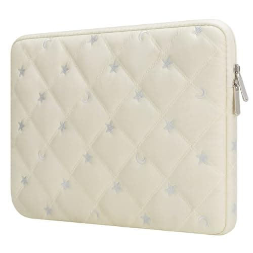HEDUGO 13 14 inch Laptop Sleeve Bag Portable Laptop Case Soft Lining Carrying Case Padded Computer Pouch Cover Compatible with 13 Inch MacBook Air/Pro 14 Inch MacBook Pro, Beige