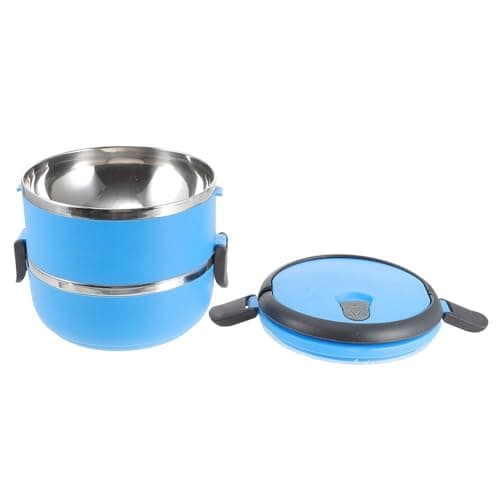 Ipetboom Spill Proof Pet Travel Bowl Double Layer Stainless Steel Dog Cat Food Water Container Portable Leakproof with Handle for Outdoor Feeding