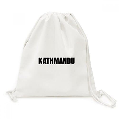 DIYthinker Kathmandu Nepal City Name Canvas Drawstring Backpack Travel Shopping Bags