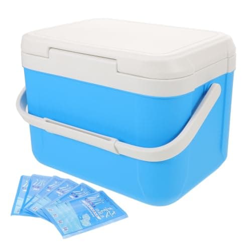 Portable Insulated Cooler Box with Ice Pack 5.5l PU for Camping