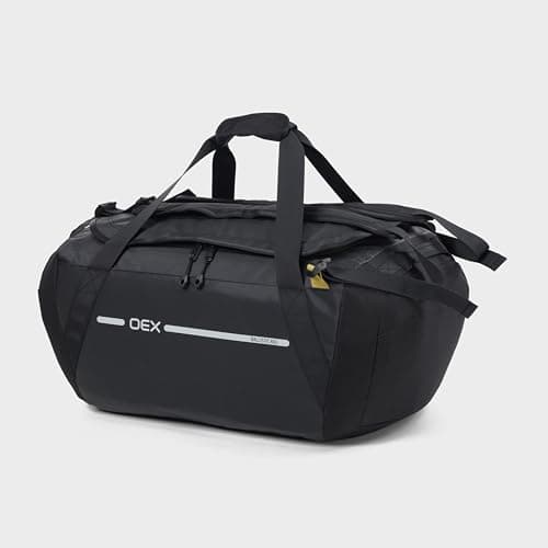 OEX Ballistic Cargo Bag with Wet Pocket & Multiple Carrying Options, Duffel, Holdall, Bag for Men & Women, Durable, Heavy Duty, Travel, Luggage, Overnight, Weekend, Sports (Black, 60 Litre) — view 3