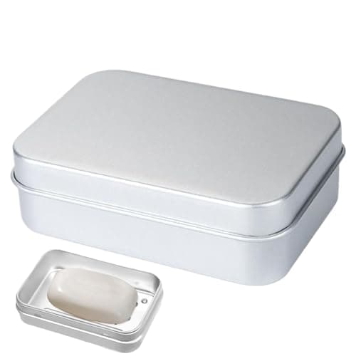 Dorccsi Stainless Steel Soap Container Travel Case Self Draining Soap Dish With Lid 3.8x2.7x1.2 Inch Rectangular Bar Soap Holder For Gym Travel Camping Bathroom — view 2