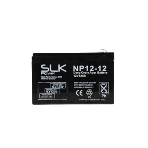 SLK Power Mobility Scooter AGM Battery Pair of 2 x 12v 12ah Reliable And long Lasting Replacement Batteries For Electric Scooters And Wheelchairs — view 2