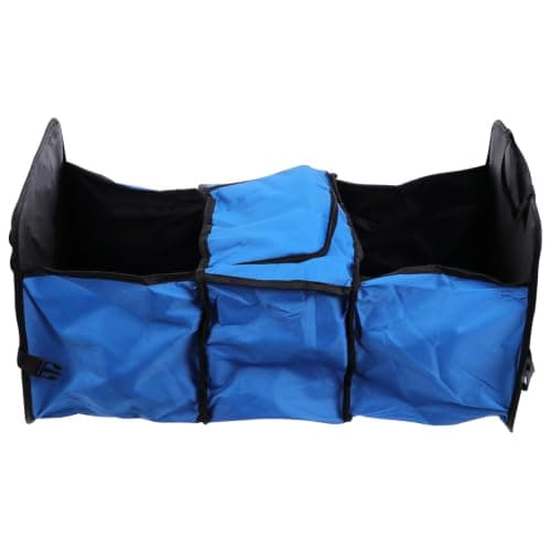 Trunk Storage Box Foldable Insulation Containing Box Blue Oxford Cloth Separate Layer Design Waterproof Wear-resistant Scratch-resistant for Car Trunk and Hiking