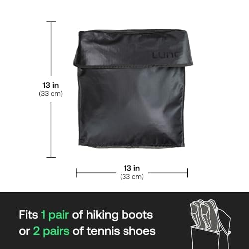Luno Magnetic Gear and Shoe Storage Bag - Water Resistant, Magnetic Attachment, Quick-Dry Mesh Bottom | Quick and Easy Install | Great for Shoes, Gear, or Trash While Camping, Black, L, Perfect — view 2