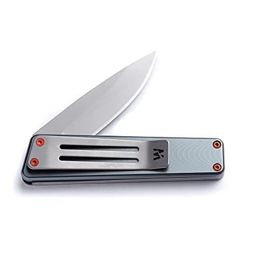 WHITBY Pocket Knife, 2.5" Mint Stainless Steel Folding Knives Titanium Grey
