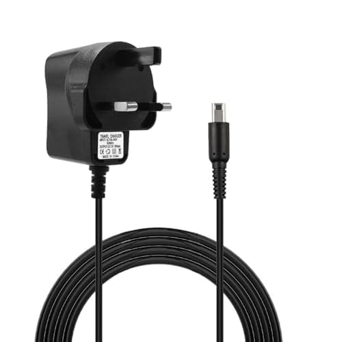 Vmoomax AC Charger for Nintendo Handheld Consoles, Power Adapter Compatible with New 3DS XL, New 3DS, 3DS XL, 3DS, 2DS XL, New 2DS XL, 2DS, DSi, DSi XL, Portable UK Plug Charging Cable for Travel.
