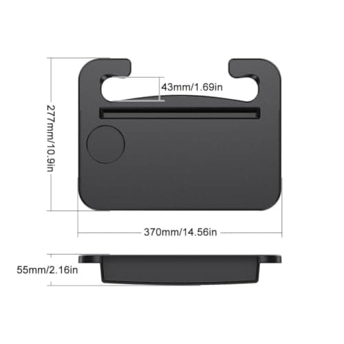 Car Steering Wheel Desk Tray with Seat Organizer, 2-in-1 Portable Laptop Stand for Eating & Working, Universal Vehicle Accessory for Road Trips, Commuting, and Remote Work — view 2