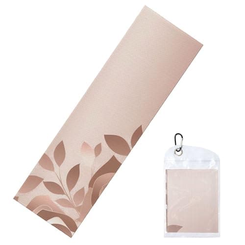 FHEDVBN Cooling Towels for Neck and Face, Soft Breathable Gym Towels with Waterproof Bag & Carabiner, Gold Wallpaper Ice Towel Quick Dry Sweat Towels for Running, Yoga 40"x 12"