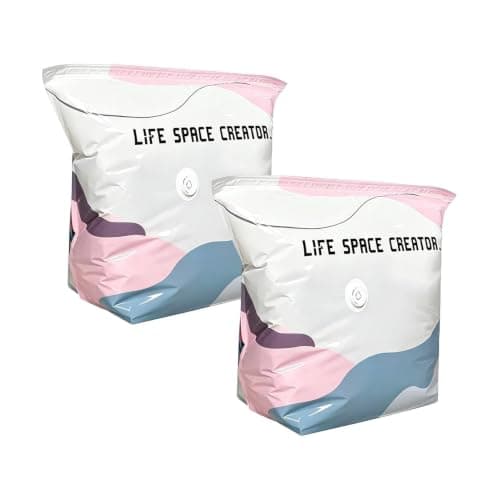 2 Pcs No Pump 3d Vacuum Storage Life Space Creator- 2026 New Cube Compression Space Saver Bags,Comforters – Reusable Heavy-Duty Storage Organizer