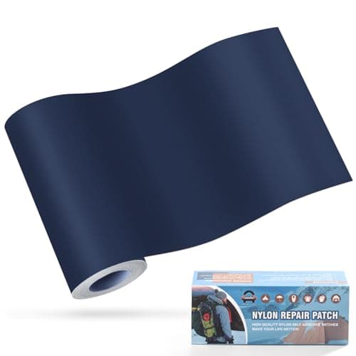 OAZ 10x160 cm Nylon Repair Patches Nylon Fabric Patch Self-Adhesive Tent Repair Patch Kit Waterproof Lightweight Nylon Repair Tape for Clothing Down Jacket Sleeping Bag Navy Blue