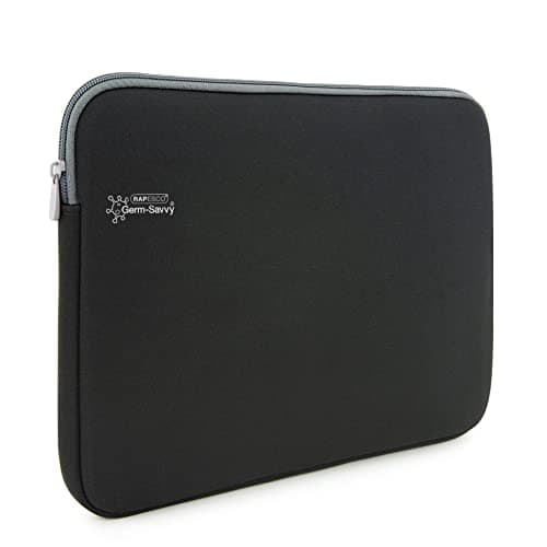 Rapesco 1691 Laptop Sleeve with Antibacterial Protection, 11.6”, Black