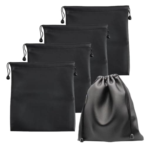 4 Pcs Large Headphone Storage Bag with Drawstring Set, Waterproof Headphone Carrying Bag for Travel and Protection, Headphones Case Universal Portable Protective Cover Pouch Bags Storage Box