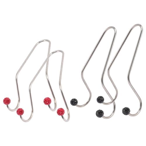 SHINEOFI 4pcs Car Storage Hooks Stainless Steel Car Seat Back Headrest Hangers for Handbag Umbrella Rhinestone