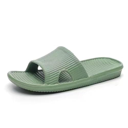 ReverseClock Bathroom Shower Slipper Soft Sliders Cloud Slippers for Women & Men Anti-Slip Lightweight Pool Beach Sandal (green,5) — view 4