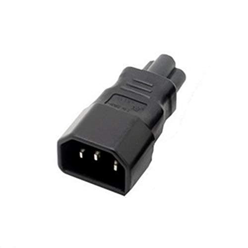 Aofan IEC 320 C14 to C5 Power Adapter Converter, 3-Pin 250V 2.5A AC for Laptop/Printer/Monitor (2-Pack, Black) — view 2