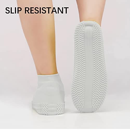 GDOKKNY Reusable Waterproof Shoe Covers for Men Women Slip Resistant Silicone Shoe Cover Folding Anti Skid Socks Shoe Covers to Prevent Rain Into Shoes(XL) — view 4