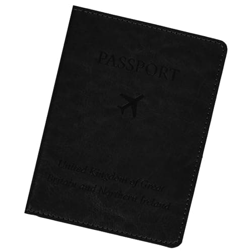 OFFCUP Passport Holder Cover, PU Leather RFID Blocking Passport Cover