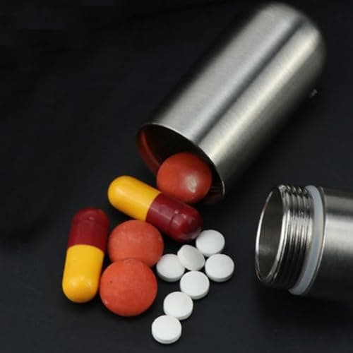Daily Pill Organizer - Stainless Steel Keychain, Portable — view 5